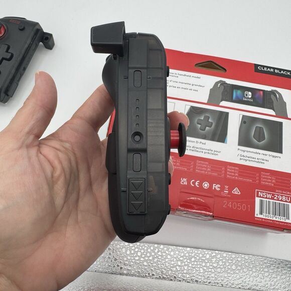 Hori Split Pad Pro Controller for Nintendo Switch Clear Black Open Box - Picture 12 of 16